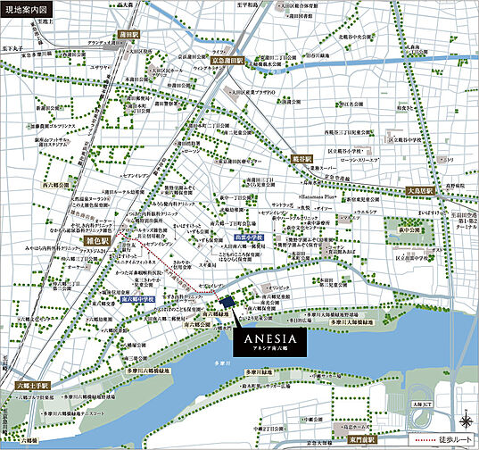 アネシア南六郷 現地案内図