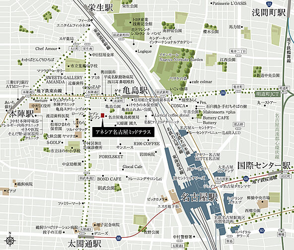 アネシア名古屋ミッドテラス 現地案内図