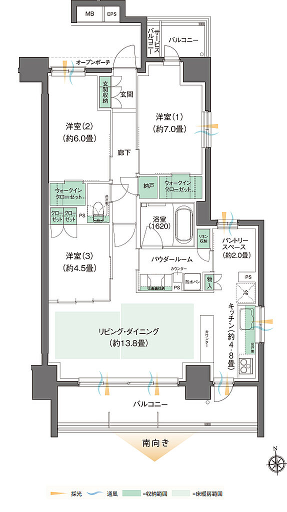 レジデンシャル仙台卸町 間取り I