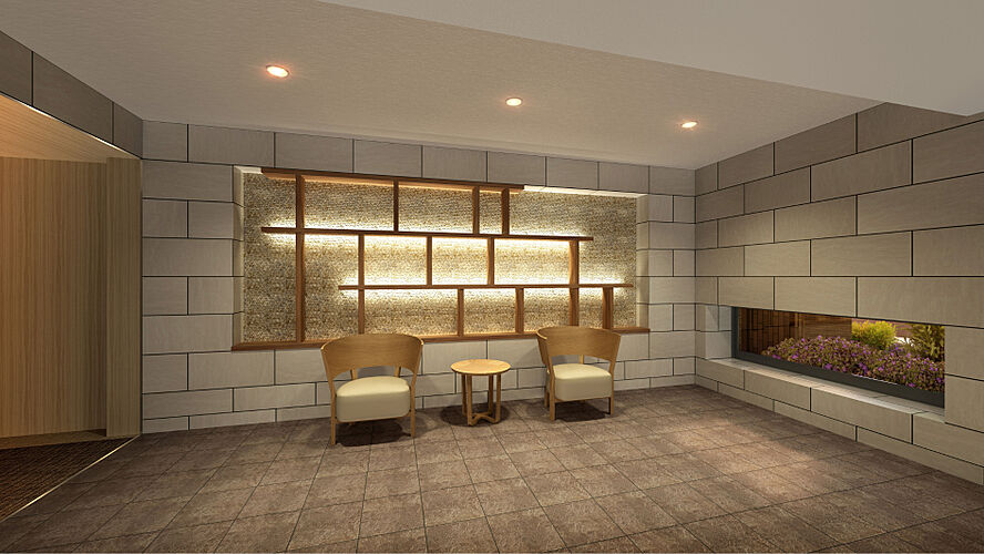 アルビオ・ガーデン北31条 エントランスホール完成予想CGイラスト