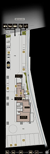 プレサンス ロジェ 大津京 レイクヴィラ ランドプランイメージイラスト<br />
