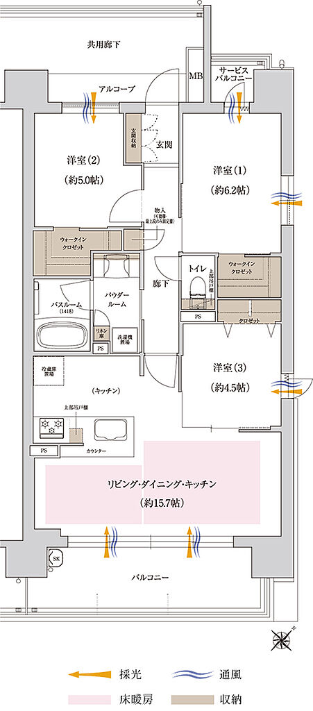 プレサンス ロジェ 博多STATION NORTH 間取り H