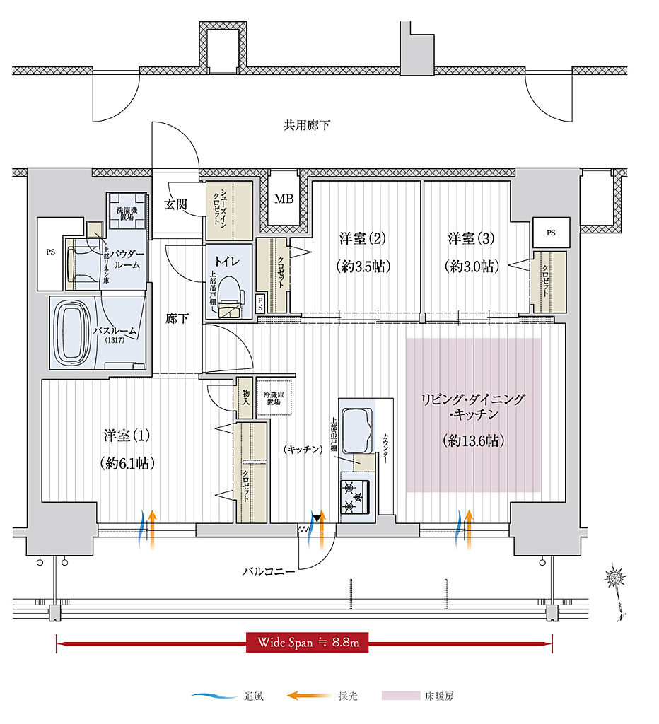 プレサンス レイズ 千種今池II 間取り I