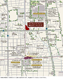 プレサンス ロジェ 塚口ザ・マークス 現地案内図