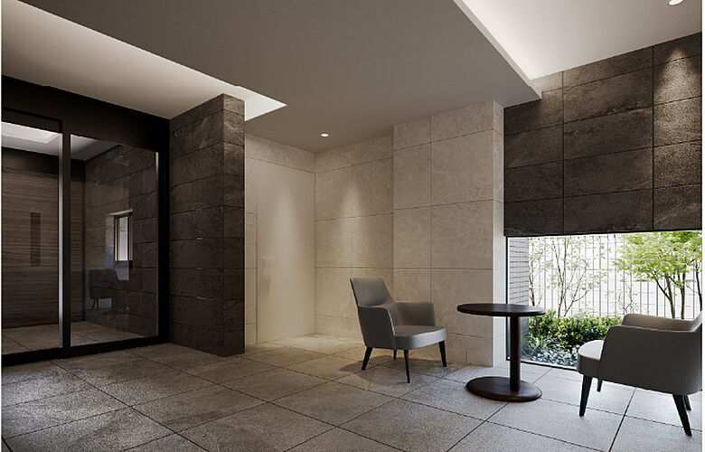 プレサンス レイズ 鶴舞公園 エントランスホール完成予想図