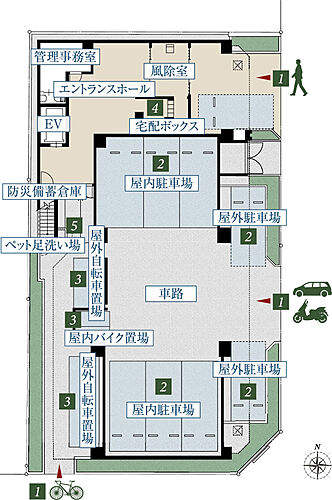 プレサンス ロジェ 甲子園口ルミエ 敷地配置イラスト