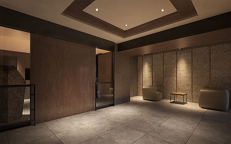 プレサンス ロジェ 向日町 エントランスホール完成予想図