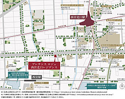 プレサンス ロジェ 西宮北口レジデンス 現地案内図
