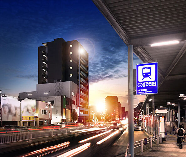 プレサンス レイズ 新瑞橋駅前 外観完成予想図