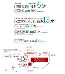 プレサンス ジェネ 四日市諏訪新道 アクセス図