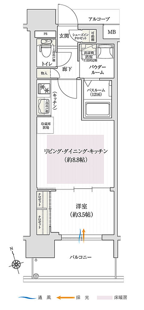 ソルプレサンス 阿倍野美章園 間取り C