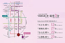 プレサンス ロジェ 喜連ミッドテラス アクセス図