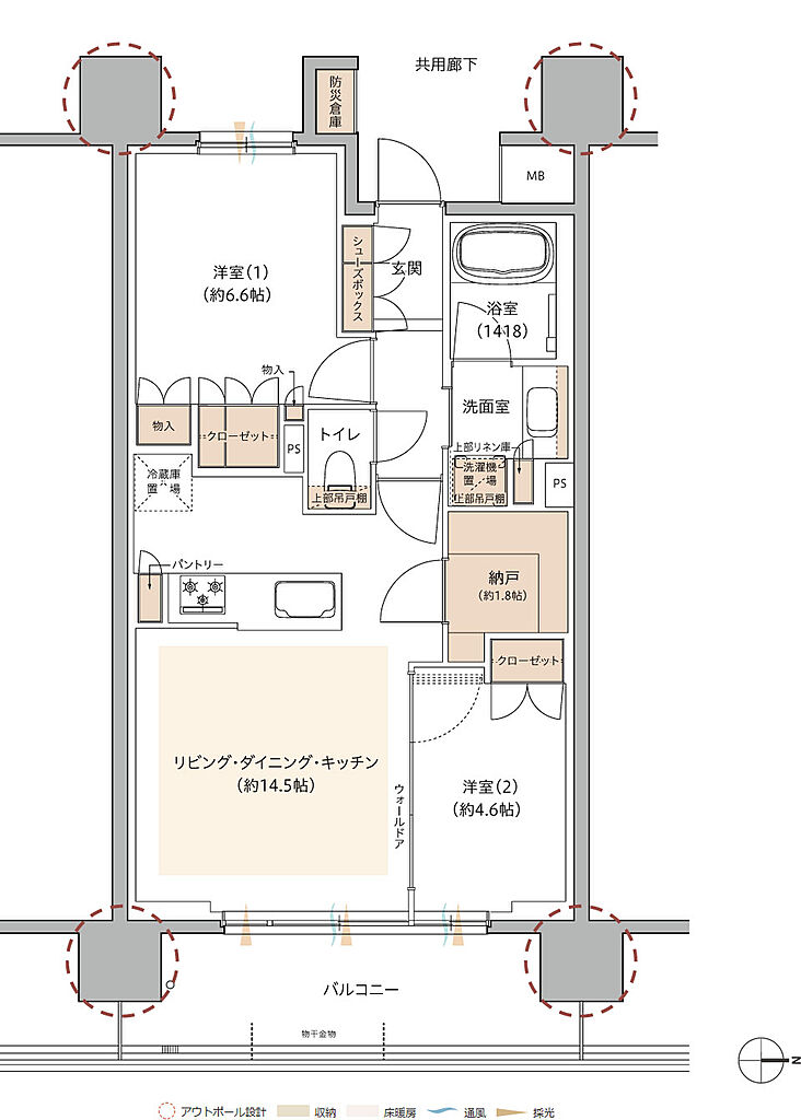 レ・ジェイド海老名 間取り 【EAST COURT】ED