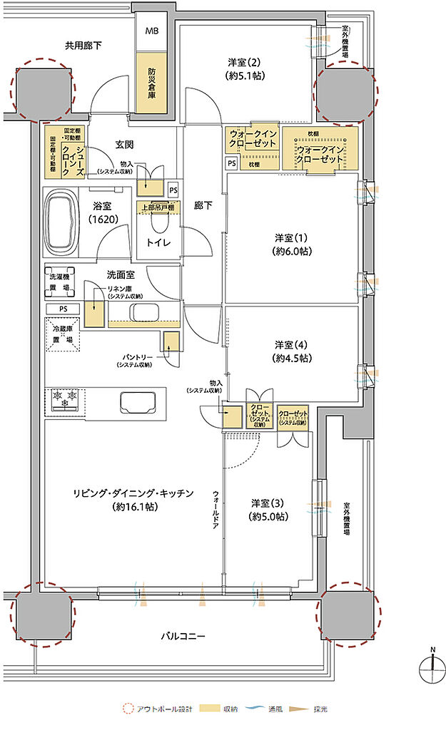 レ・ジェイド海老名 間取り 【SOUTH COURT】SF