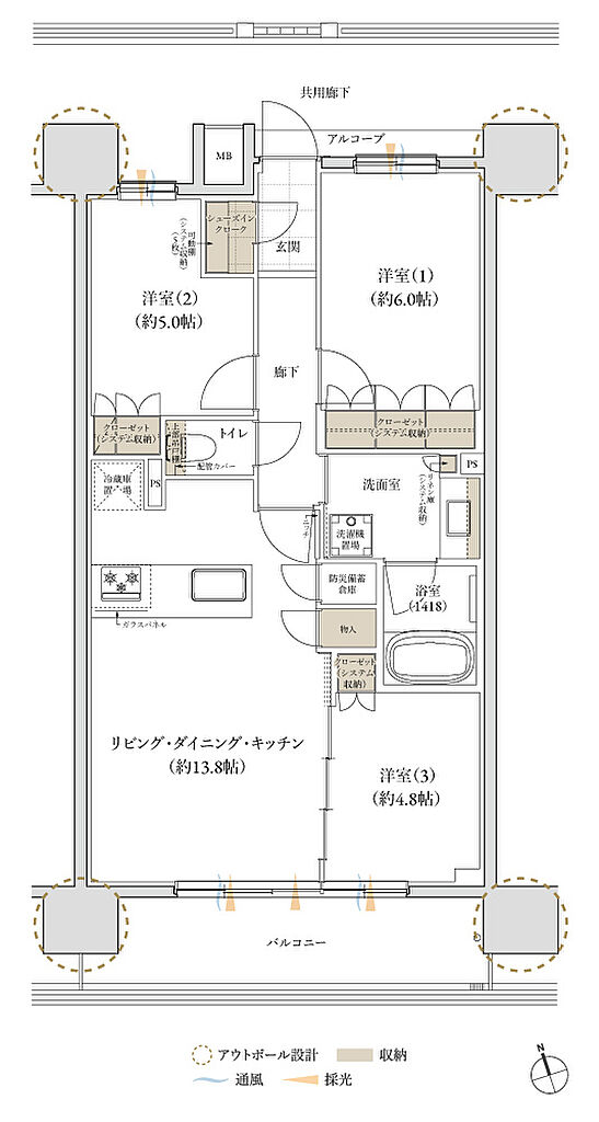 レ・ジェイド 那覇安里駅前 間取り C2