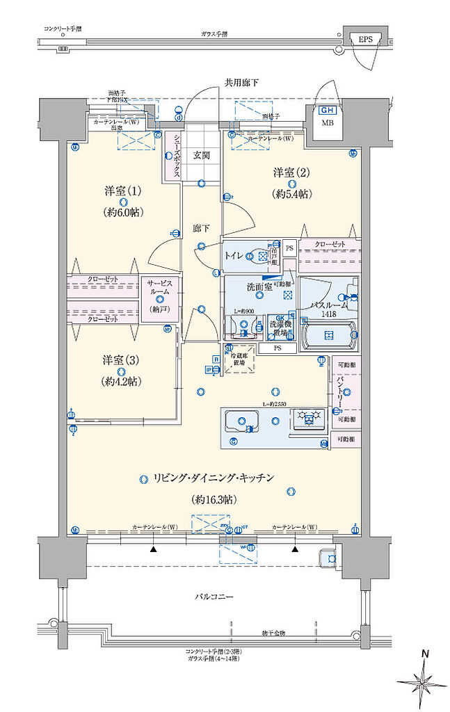アメイズ直方中央プレミアム 間取り B