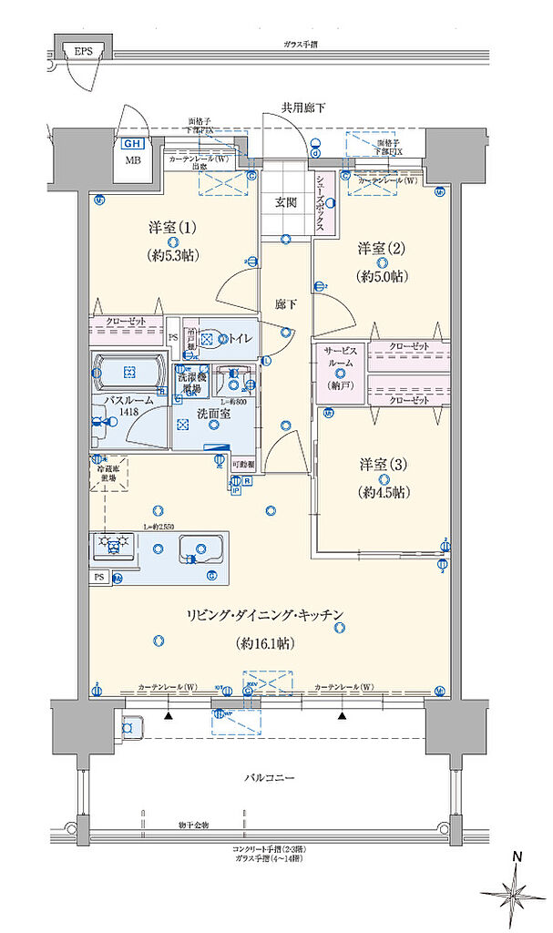 アメイズ直方中央プレミアム 間取り C
