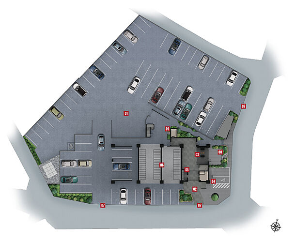 アメイズ亀山ビューテラス 敷地配置図