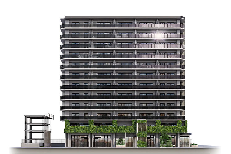 アメイズ新飯塚駅前ガーデンプレミアム 外観完成予想CG