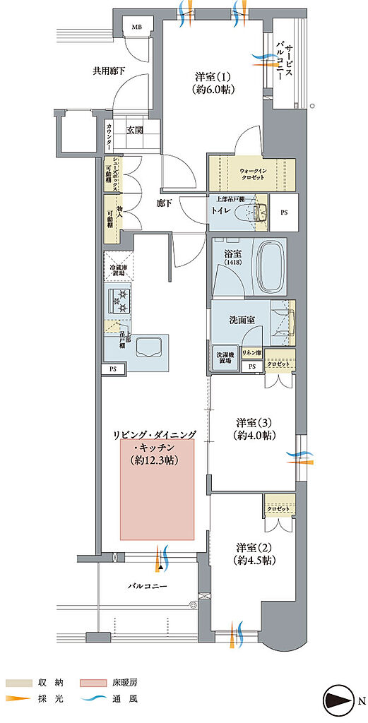 ラシュレ京都西大路 間取り A