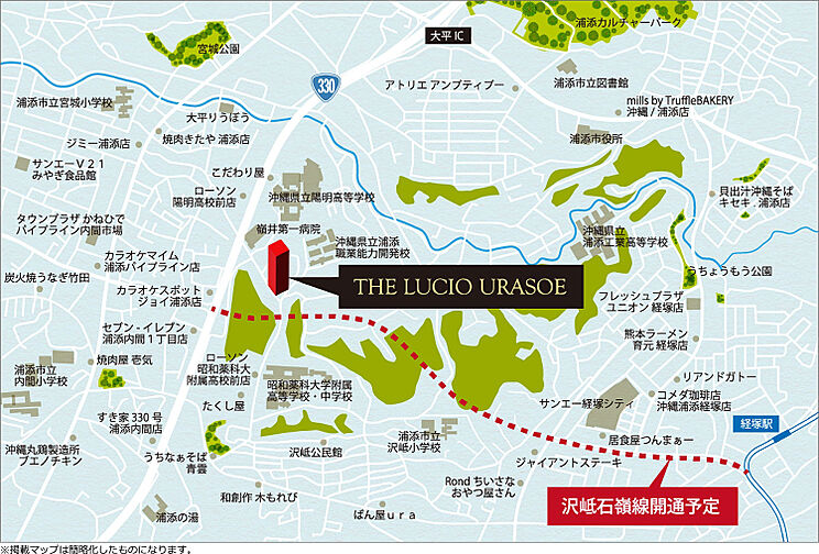 ザ・ルチオ浦添 現地案内図