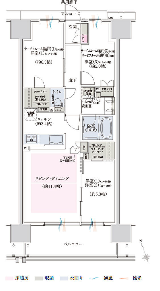 ウエリス姫路 間取り F