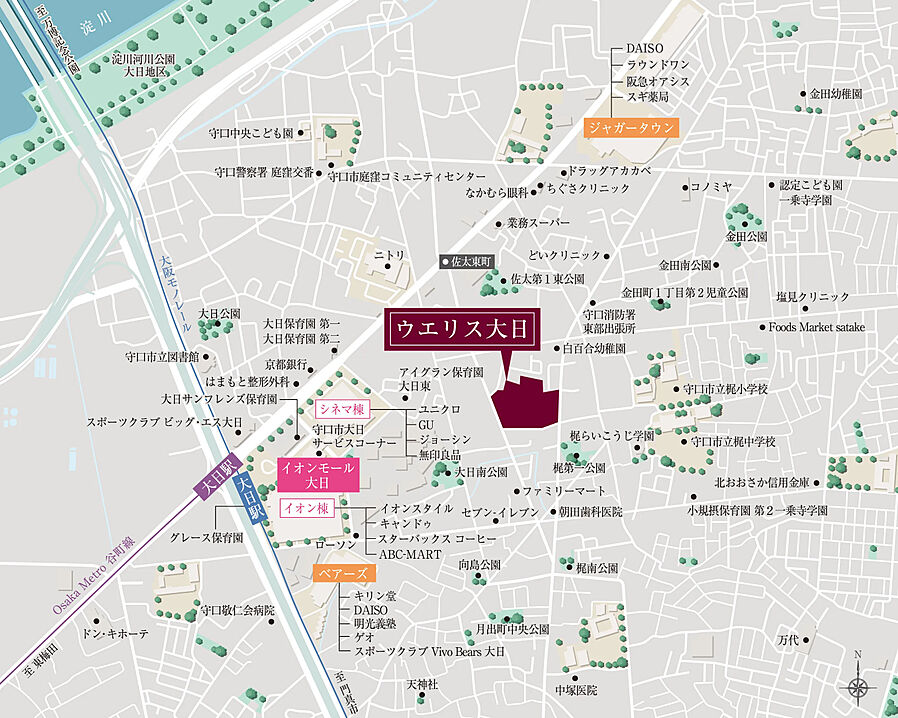 ウエリス大日：案内図