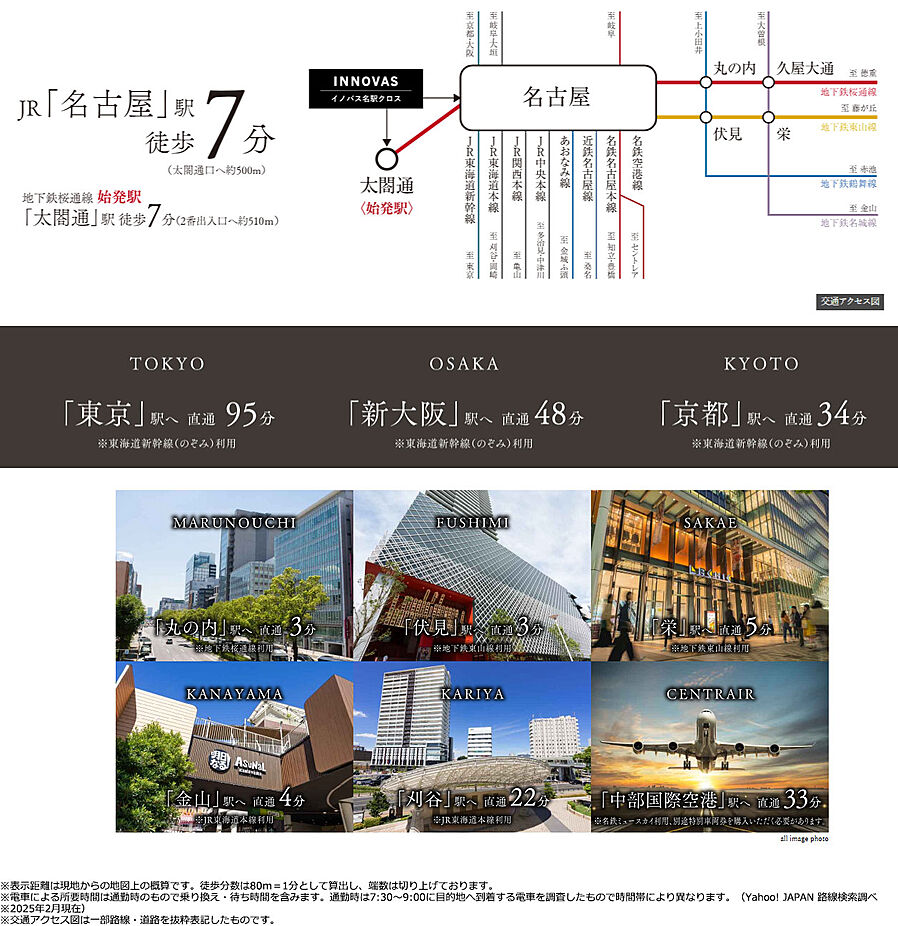 イノバス名駅クロス：交通図