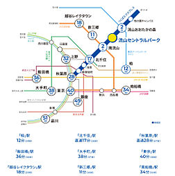 サンリヤン流山パークナード アクセス図