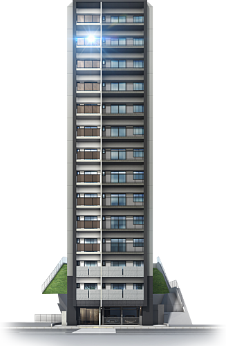 オープンレジデンシア室見 外観完成予想CG