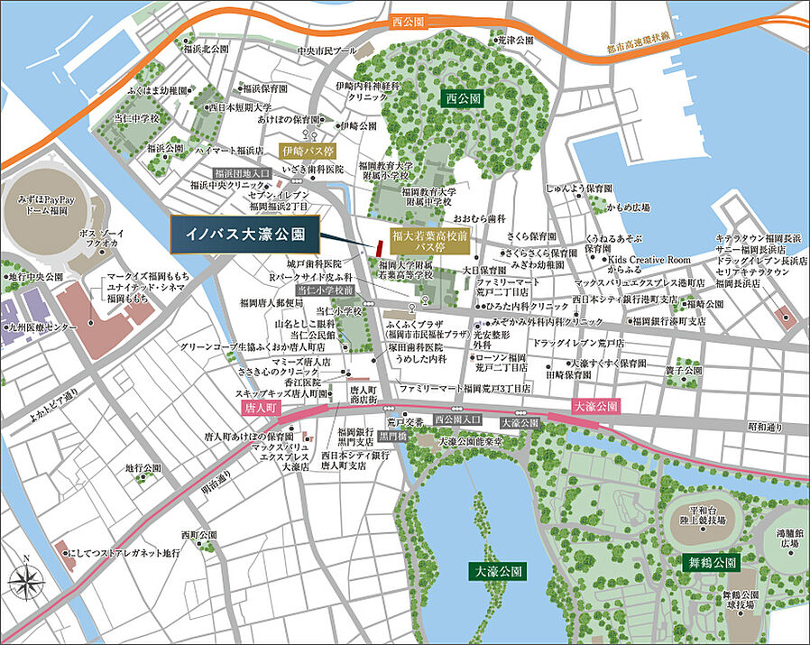 イノバス大濠公園：案内図