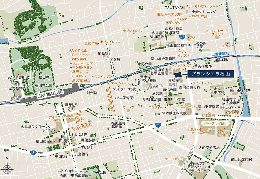ブランシエラ福山：案内図