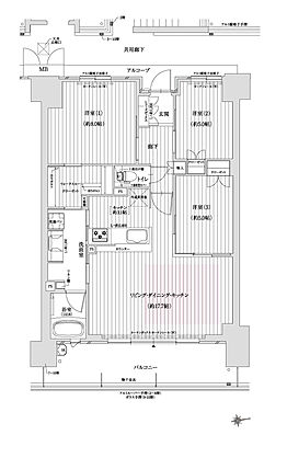 グランドパレス堺上野芝 ザ・グランドガーデン 間取り K