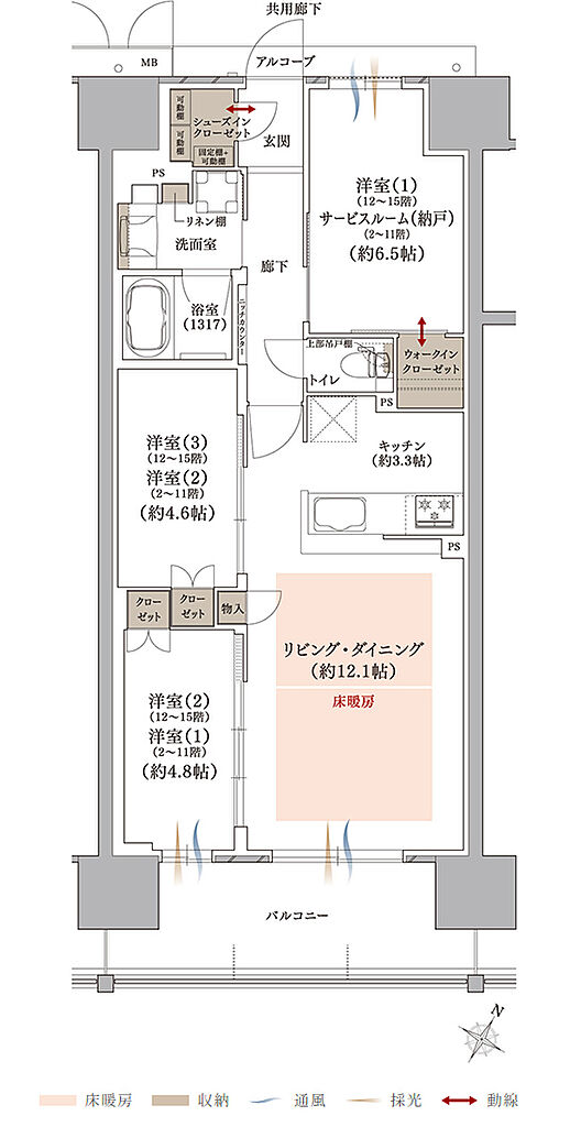 プラネスーペリア グラン大津瀬田 間取り K