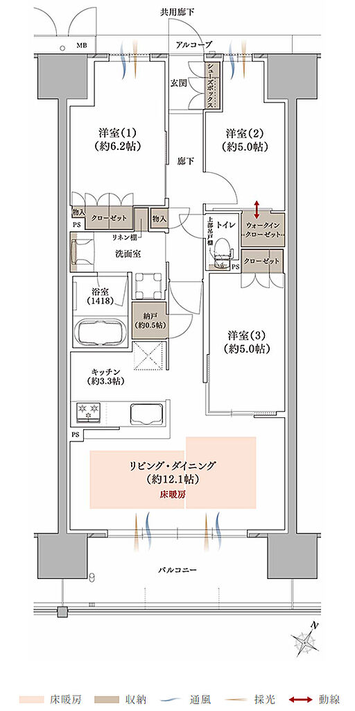 プラネスーペリア グラン大津瀬田 間取り F2