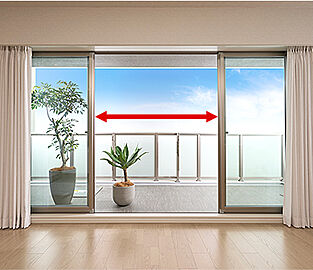 プラネスーペリア泉北原山公園 センターオープンサッシ