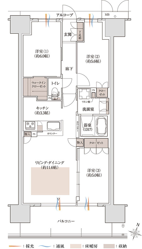 プラネスーペリア泉北原山公園 間取り 【先着順】C2