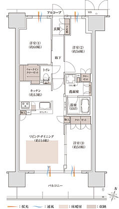 プラネスーペリア泉北原山公園 間取り 【先着順】C2