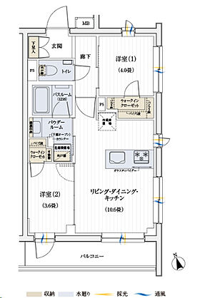 デュオステージ西荻窪II 間取り J