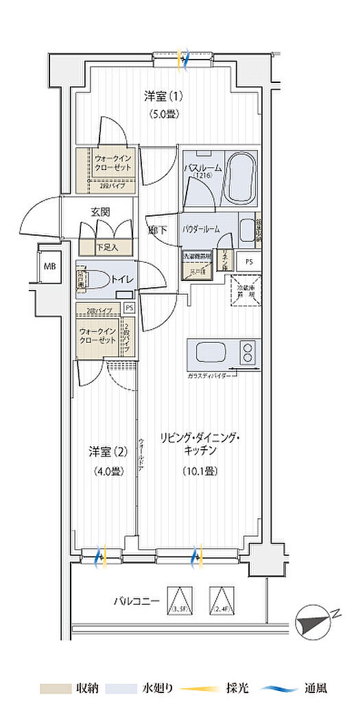 パレステージ横浜田奈 間取り G