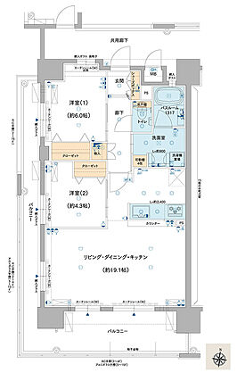 ルグラン別府 The Central Luxe 間取り A【MENU PLAN】