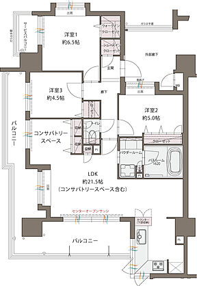 アクタス久留米グランミライ 間取り A【メニュー2】