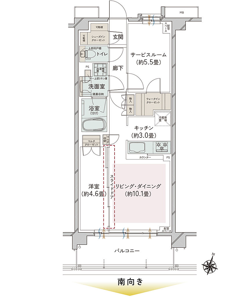 オーベル大宮プレイス 間取り H
