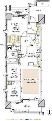 オーベル三鷹 間取り A2