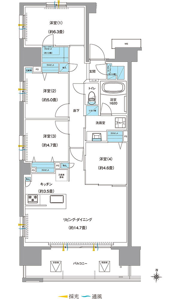 ブランシエラ南洲門前通り 間取り D
