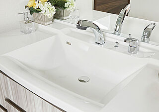 ブランシエラ宮崎 人造大理石洗面ボウル一体型カウンター