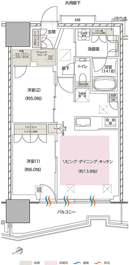 エスコンフィールドタワー 間取り H