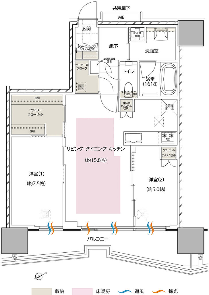 エスコンフィールドタワー 間取り P