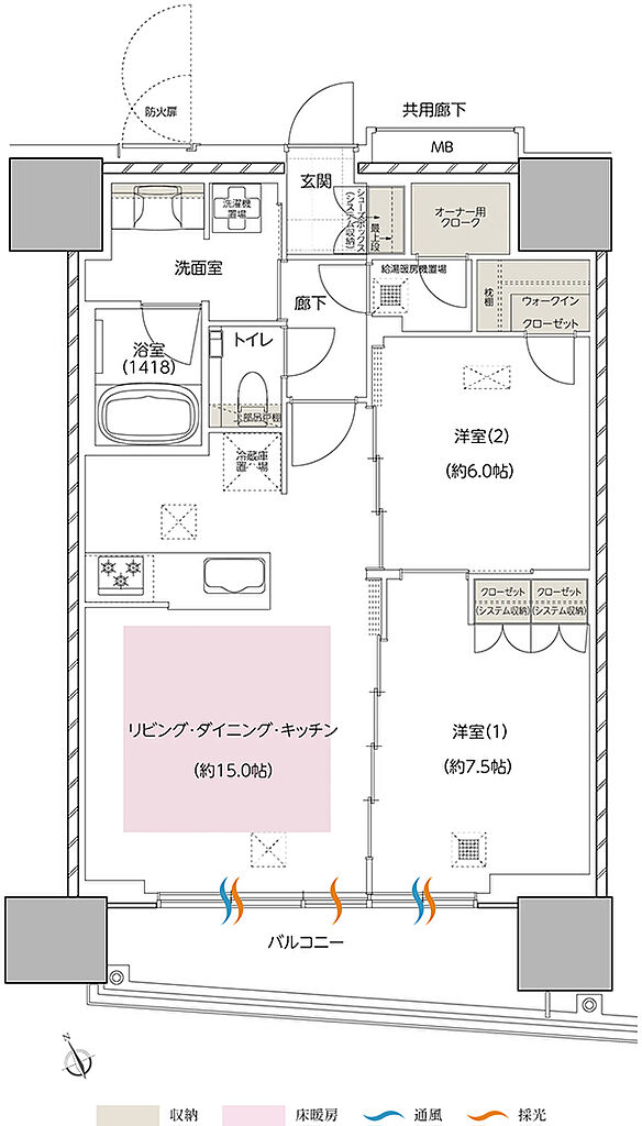 エスコンフィールドタワー 間取り R