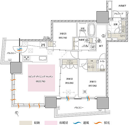 エスコンフィールドタワー 間取り C